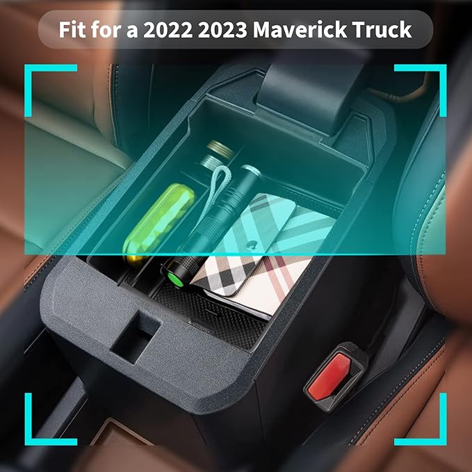 CDEFG Maverick Center Console Organizer for 2022 2023 2024 2025 2026 Ford Maverick Truck Accessories Central Console Armrest Tray Storage Box Insert Tray Coin Container