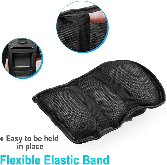 Armrest Cover for Car, PU Leather Auto Center Console Cover, Car Armrest Pad Cushion Seat Box Cover Protector, Universal Fit, Auto Car Interior Accessories for Women Men (Black-A)