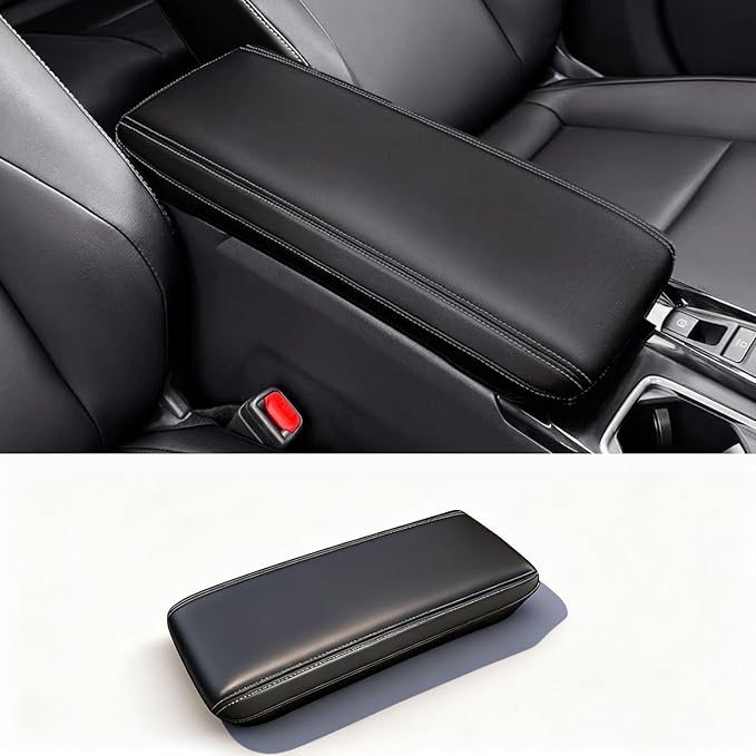 Center Console Cover for 2025 2026 Toyota Camry Armrest Cover 2025 2026 Camry (LE/SE/XLE/XSE) Armrest Pad 2025 2026 Camry Hybrid Accessories Center Console Cushion (Black line)