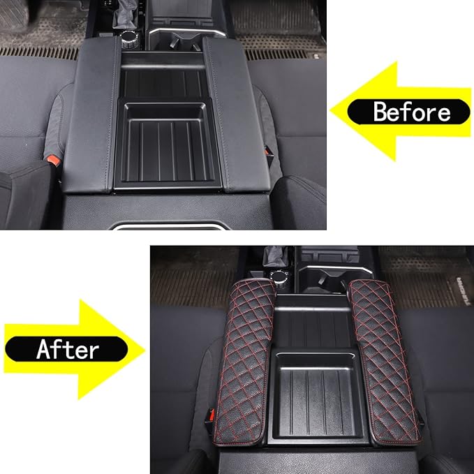 Car Leather Center Console Protector Cover Compatible with Toyota Tundra/Sequoia 2022-2026, Center Console Armrest Seat Box Cover Cushion Lid Protector Pad Waterproof Anti-Scratch Interior Accessories
