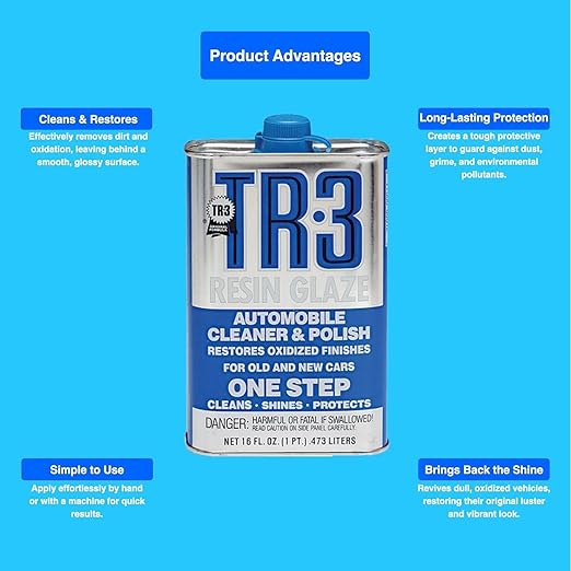 MPD Cobalt Charm TR Three Automobile Resin Glaze Cleaner & Polish - 16oz - Paint Restoration, Car Scratch Remover, Clear Coat Enhancer, Car Finish Protectant (Pack of 6)
