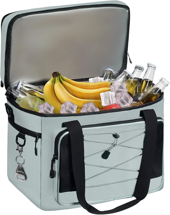 Maelstrom Portable Collapsible Soft Cooler Bag – 24/30/60 Cans Double-Deck Leakproof Ice Chest for Beach, Camping & Grocery