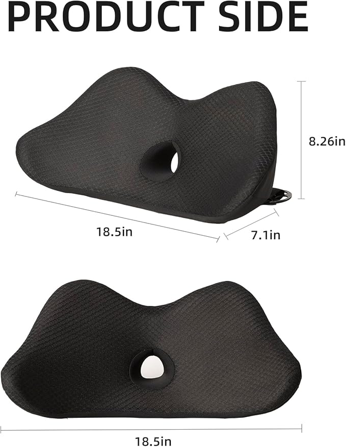 Memory Foam Car Seat Cushion and Car Lumbar Support Pillow