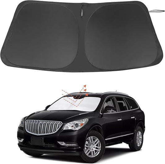 Windshield Sun Shade Custom Fit for 2010-2017 Buick Enclave Accessories Foldable Sunshade Sun Blocker Protect Car from Sun Rays & Heat Damage Keep Car Cooler
