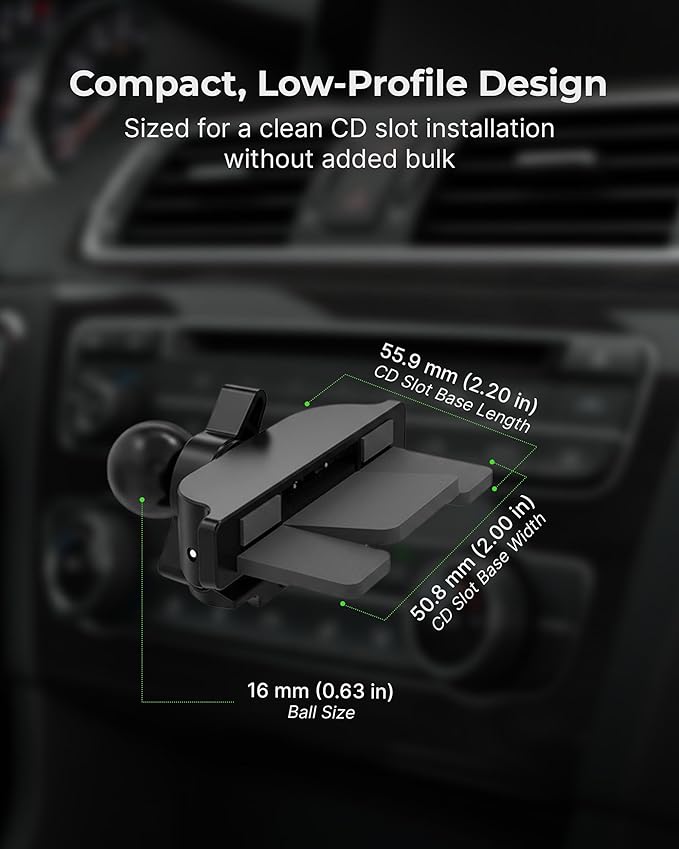 Qi2 15W Wireless Car Charger CD Mount for MagSafe - Magnetic Wireless Charger - Built in on/Off Switch for Charging - Fast Charging & Compatible with iPhone 17 16 15 14 13 12 Series