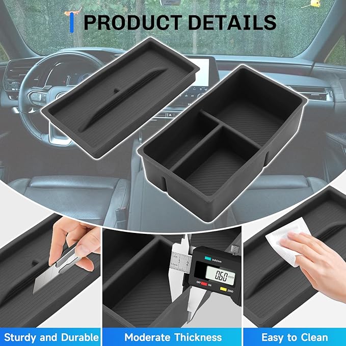 SXCY [Double-layer for 2023-2025 2026 Lexus RX350 Center Console Organizer 2024 2025 2026 RX350 RX Hybrid RX 350h/ RX 500h Accessories [Soft Silicone] Center Console Tray Middle Console Organizer