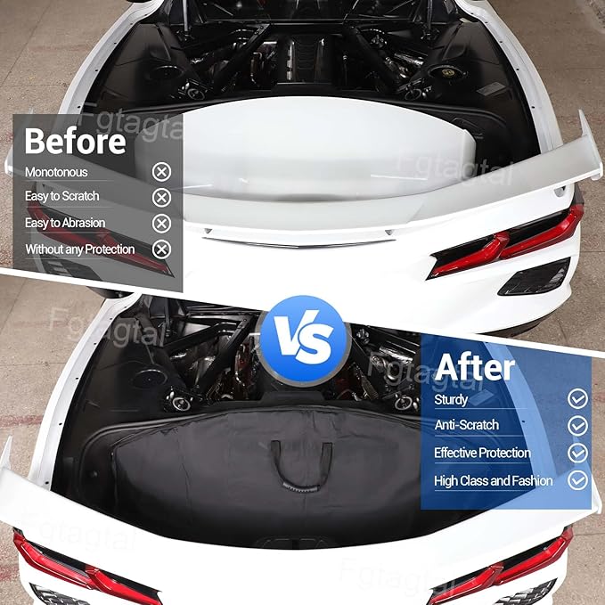 Roof Panel Storage Bag Compatible with Chevrolet Corvette C8 2020-2025, Removable Hardtop Roof Panel Storage Bag Organizer with Handle, Fit for Manual sunroof