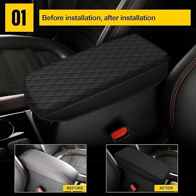 AOMSAZTO Console Pad for 2020 2021 2022 2023 2024 2025 Ford Escape Armrest Pad for Ford Escape Black