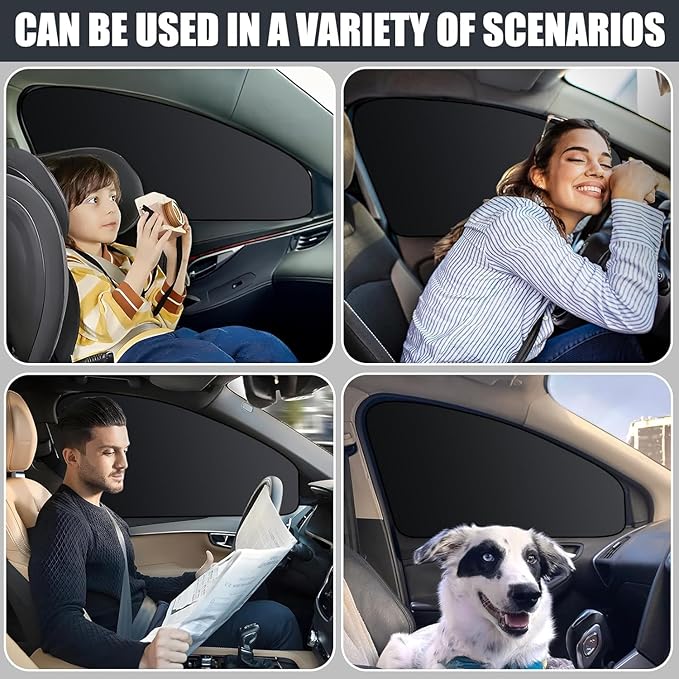 ZATOOTO Car Window Shades for Driver Side Car Privacy Shades for Front Window Full Blackout Car Window Cover Magnetic Sun Shade for Car Window Universal Great for Travel Camp Privacy