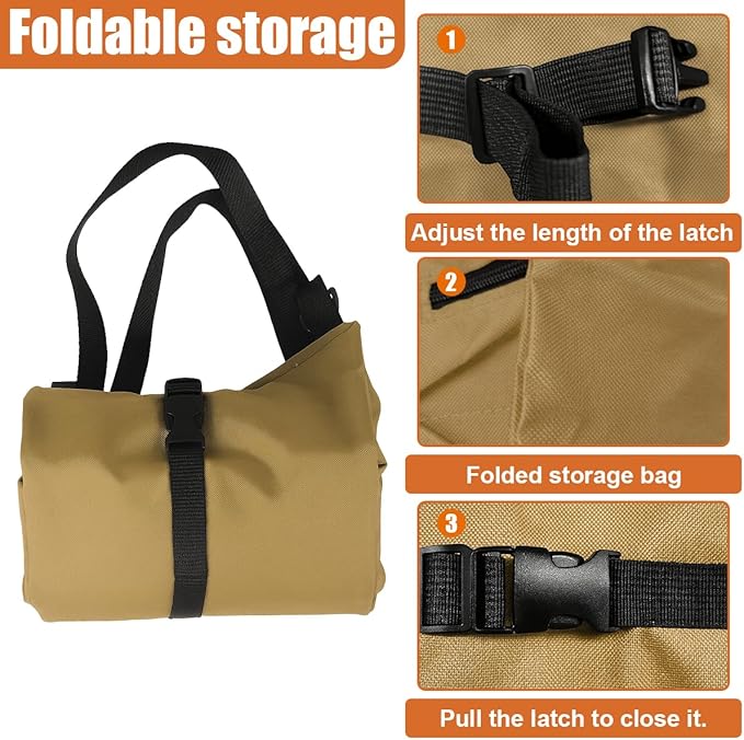 YoRise Car Seat Organizer, Oxford Cloth Roll Up Tool Bag With 5 Zipper Pockets, Hanging Back Seat Car Organizer, Portable Waterproof Vehicle Storage Accessories for Cars, Trucks, SUVs (Khaki)