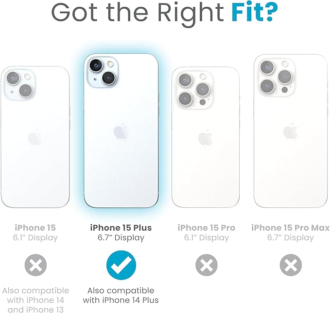Speck iPhone 15 Plus Case - Presidio2 Grip Blue/Grey - 6.7 inch