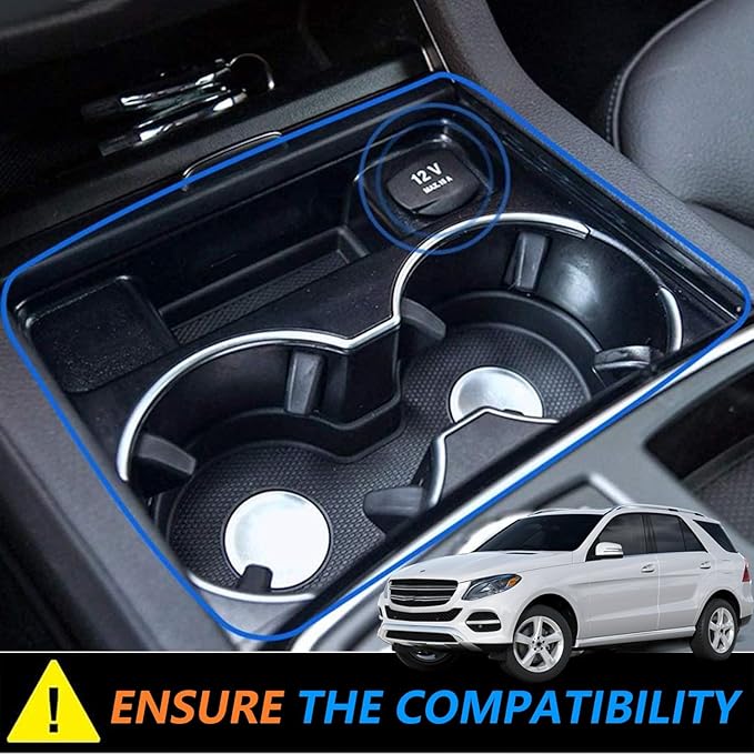 Wireless Car Charger for Mercedes-Benz GLE/GLS/GL/ML 2012-2019, OEM Custom Fit with 27W USB-A & Type-C Wireless Fast Phone Charging Pad for Mercedes-Benz W166 X166 C292 Interior Accessories
