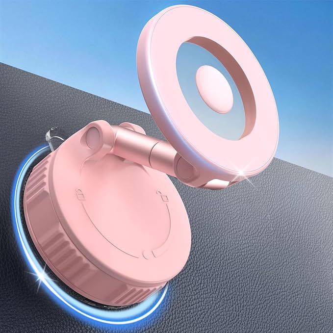 Vooii Phone Holders for Your Car for Magsafe Car Mount (130LB Ultra Suction Cup & 360° Adjustable) Vacuum Cell Phone Car Mount, Magnetic Car Phone Holder for Dashboard/Windshield for iPhone & Android