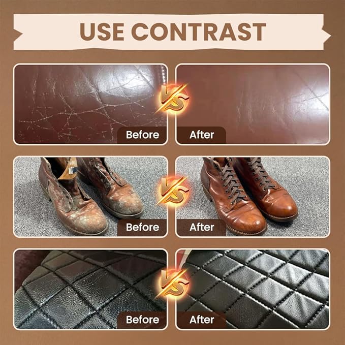 2025 New Leader Cleaning and Care Cream & Cleaning Paste for Leather Care, Automotive Interior Leather Cleaning Cream, Car Leather Conditioner Oil Paste, Leather Repair Kit for Car, Furniture (1PCS)