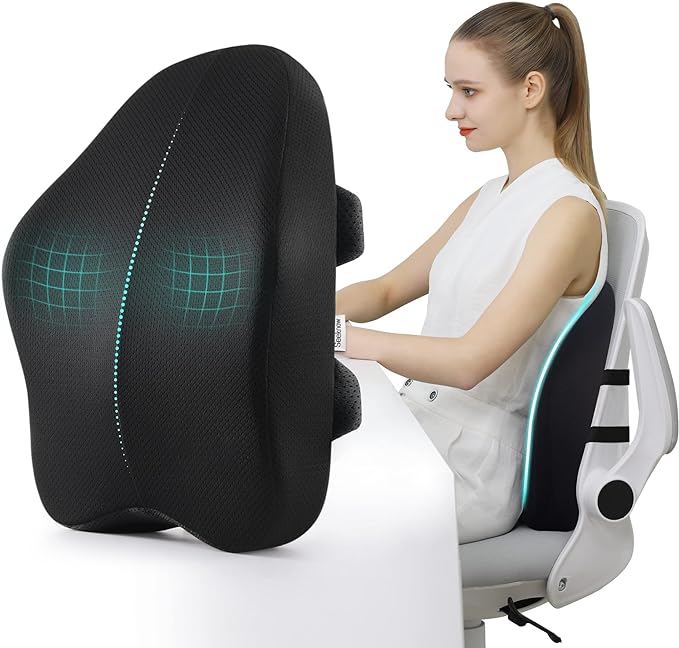 Lumbar Support Pillow for Office Chair Back Support Pillow for Chair Car Seat Back Support Ergonomic Back Chair Pillow Desk Chair Back Cushion for Back Pain Back Rest Pillow Lumbar Back support