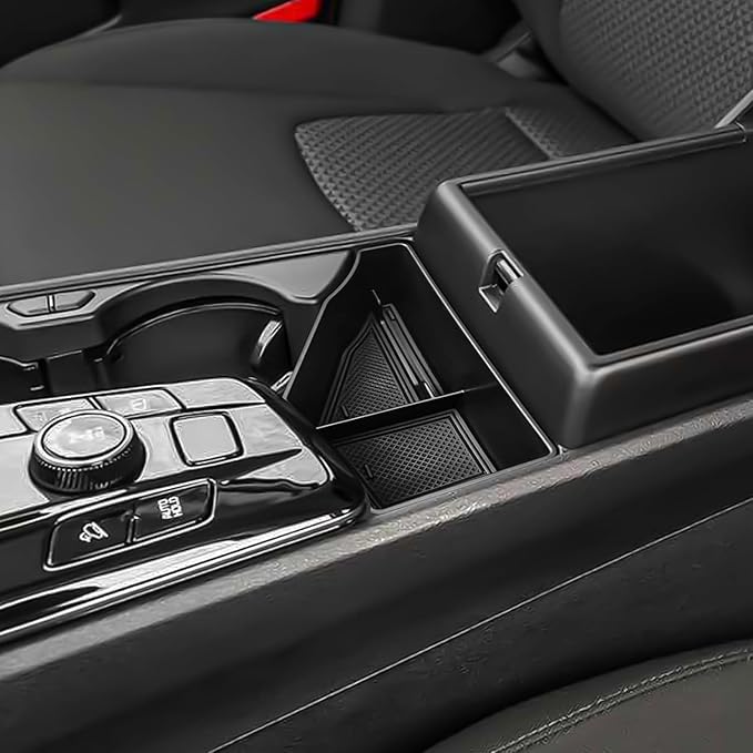 HGWEI 2 Pack Center Console Organizer Compatible with 2023-2026 Kia Sportage Hybrid/Plug-in Hybrid Middle Armrest Storage Box Insert Tray Accessories (Edition with Electronic Transmission ONLY), Black