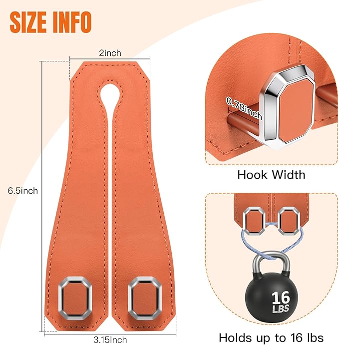 2PCS Car Hooks for Headrest, Faux Leather Purse Hook for Car Seat Back Organizers and Storage, Double Metal Purse Holder Bag Hanger, Universal Car Interior Accessories for Women Man