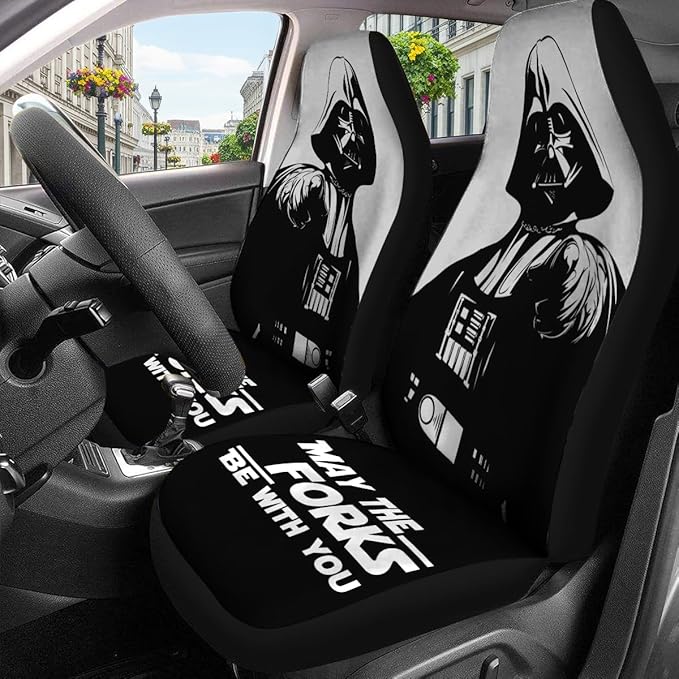 GENANY Space Movie Car Seat Covers Set of 2, Galaxy Breathable Front Seat Covers for Truck Sedan SUV, Movie Themed Car Accessories, Funny Gift for Women Men