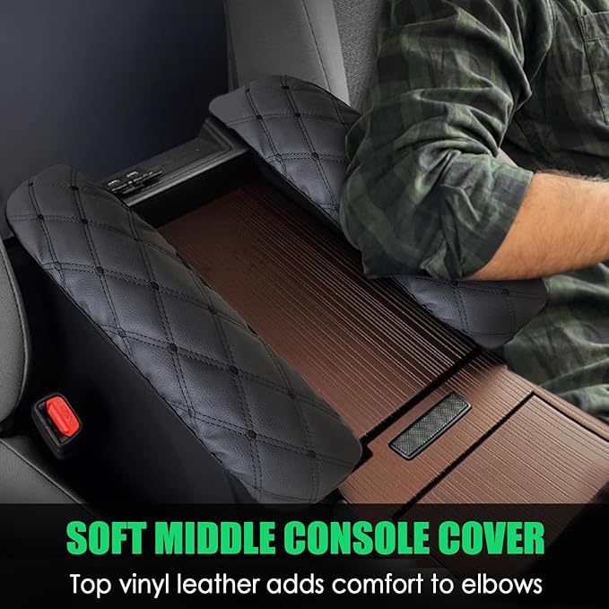 Armrest Cover for Toyota Sienna 2021 2022 2023 2024 2025 2026 Leather Center Console Side Covers [Not for Cool Box], Scratch-Resistant & Stylish for Toyota Sienna Interior Accessories