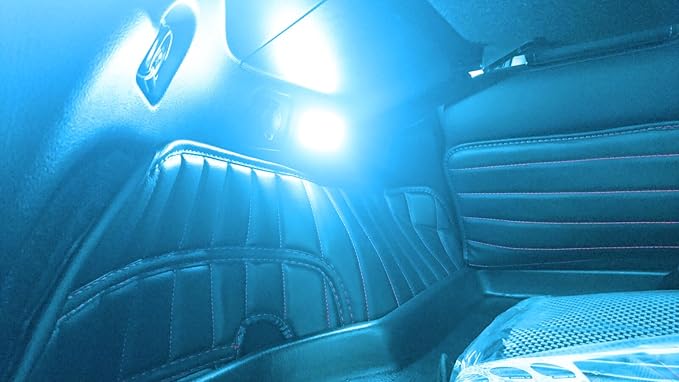 iJDMTOY Super Bright 2W High Power Aqua Ice Blue Full LED Trunk Cargo Area Light w/Switch Compatible with Lexus, Compatible with Toyota, Powered by 18-SMD LED Diodes