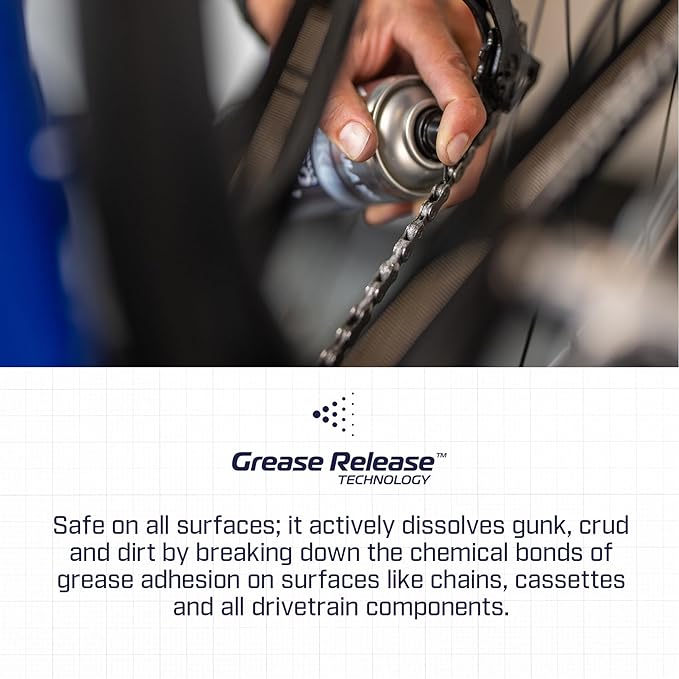 Speed Clean Degreaser & Power Drive Chain Lube for Bicycles & eBikes – Spray Cleaner Quickly Removes Grease, Dirt & Grime – Race Day Lubricant Protects Against Wear, Friction & Corrosion,