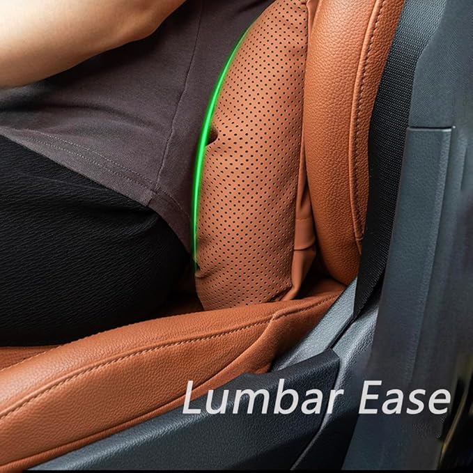 Neck Pillow Automotive Seat Cushions for Mercedes Benz C-Class Sedan W206 W205 W204 W203 W202 CL203 Sedan Saloon, Relieving Neck Stiffness Sciatica Relief Car Headrest Lumbar Pillow,White