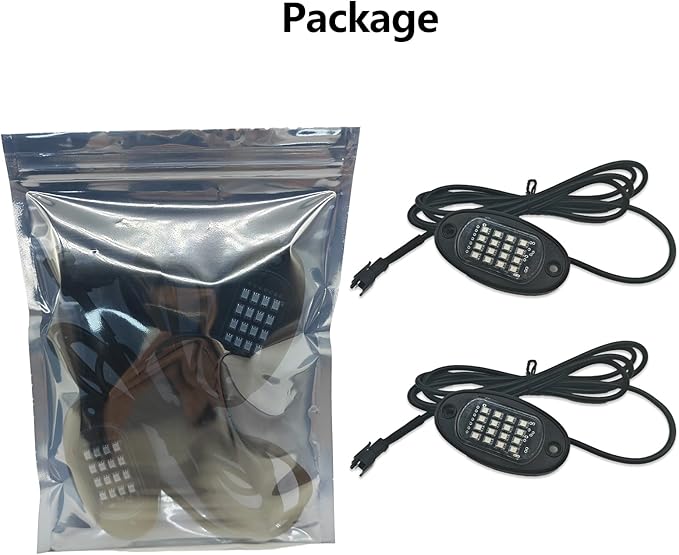 2 Pods Replacement Damaged Pod for Segmented RGB LED Rock Lights 12v Underglow Light Multicolor Waterproof Neon for Jeep Trucks ATV UTV Golf Cart Offroad Pickup RZR SXS