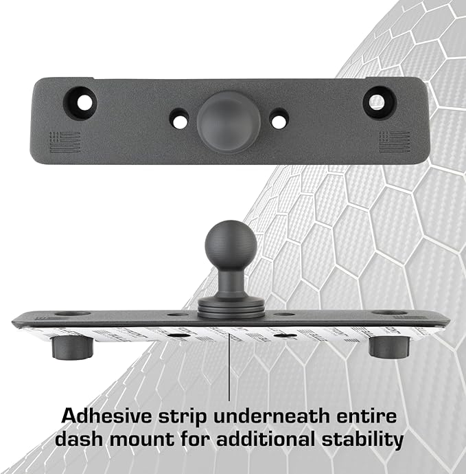 Bulletpoint Dash Mount Cell Phone Holder Compatible with 2013-2018 RAM Truck & 2019+ RAM 1500 Classic 20mm Ball Mount - Compatible with iPhone and Android Smartphones (Single Ball with Phone Holder)