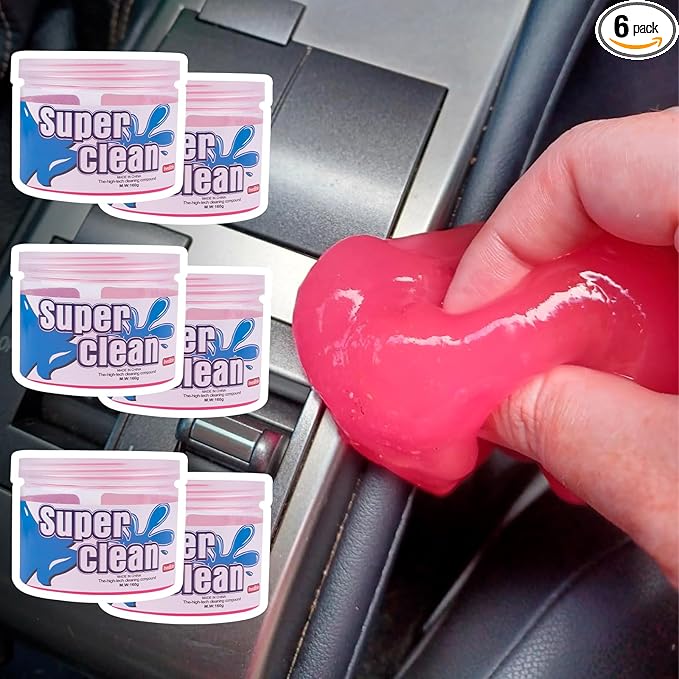 x xotic tech Car Cleaning Gel for Car Detailing Putty Interior Cleaner Slime Auto Detail Tools Supplies Accessories Valentines Day Gifts for Him Her Men Women Stocking Stuffers Pink 6 Pack
