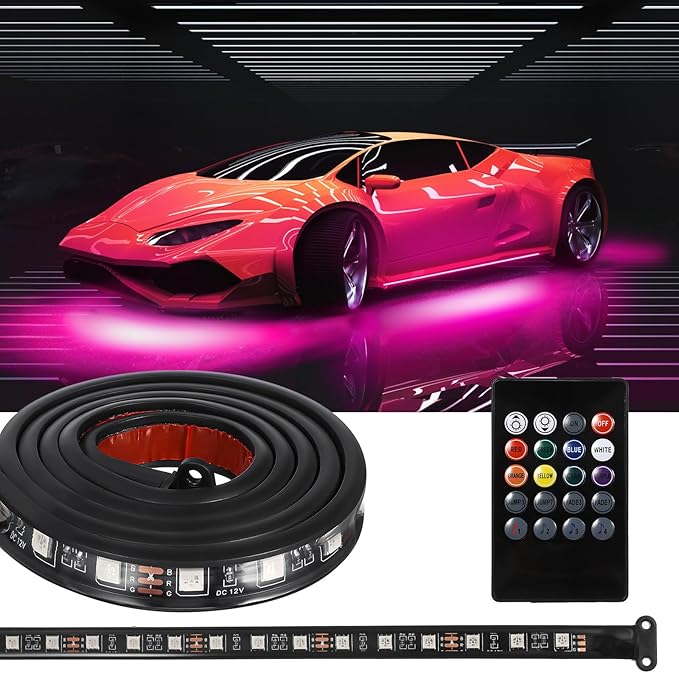 Underglow LED Lights for Cars, Underglow Car Lights with App and Remote Control, 252 Waterproof LEDs RGB 8 Color Sound Active Function Music Mode for Cars, SUVs, Trucks, Motorcycles