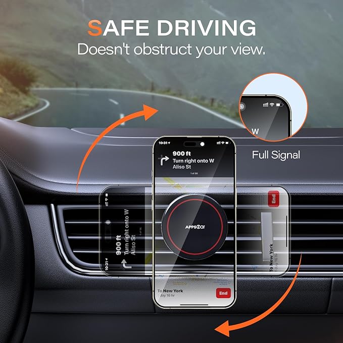 APPS2Car for MagSafe Car Mount Air Vent [2 Pack] Magnetic Car Mount for iPhone 17 16 15 14 13 12, MagSafe Case