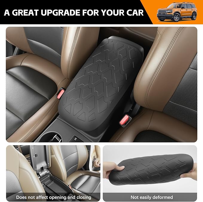 Center Console Armrest Cover for 2021-2025 Bronco Sport CX430/2020-2025 Ford Escape Center Console Arm Rest Protector for Bronco Sport/Ford Escape Accessories(Armrest Cover)