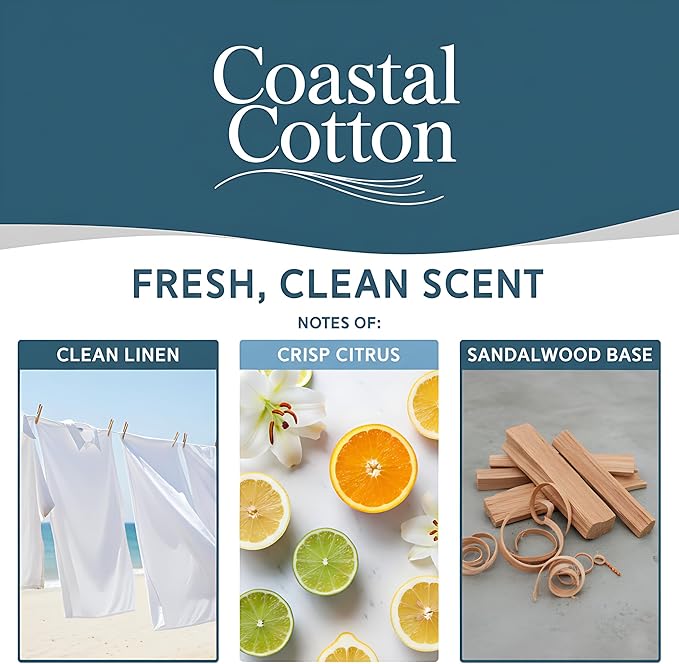 Arotags Wooden Car Air Freshener - Coastal Cotton - 45+ Day Long Lasting with Under Seat Scent Core - Handmade in USA - Natural Wood Diffuser for Cars Trucks SUVs