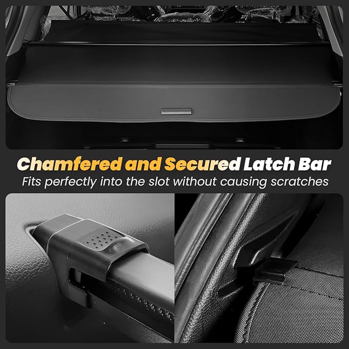 Trunk Cargo Cover for Honda CRV 2026-2023, Anti - Peeping Retractable Security Shade for Privacy, with Canvas Ends, CRV Accessories