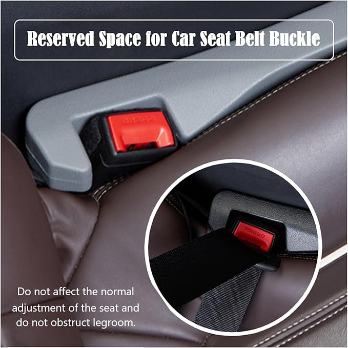 Car Seat Gap Filler 2 Pack, Universal Organizer for Car SUV Truck to Fill The Space Between Seat and Console, Car Seat Blocker and Catcher Prevent Things from Dropping, Easy to Install (Grey)