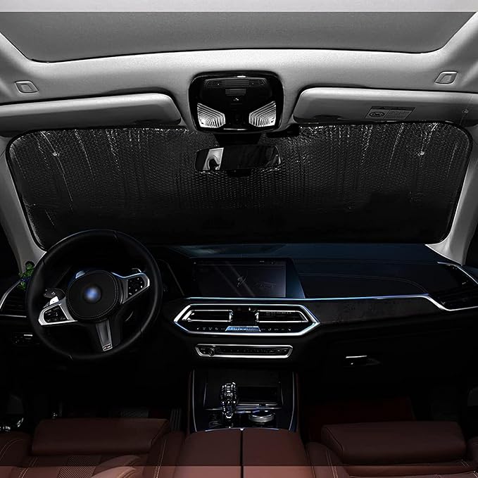 xigua Dream Castle Dragon Car Windshield Sunshade Foldable Front Window Sun Visor Protector for Car,SUV,Truck - Keep Vehicle Cool,55 x 27.6 Inch