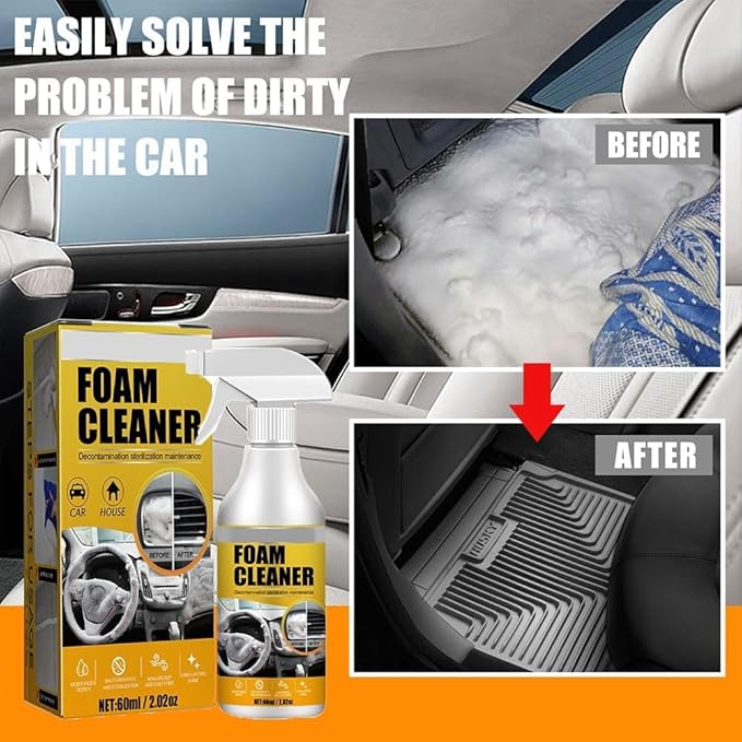 2PCS Purpose Foam Cleaner, All Around Master Foam Cleaner,Purpose Cleaner for car, Upholstery Cleaner for car Seats, Interior, Car seat Stain Remover