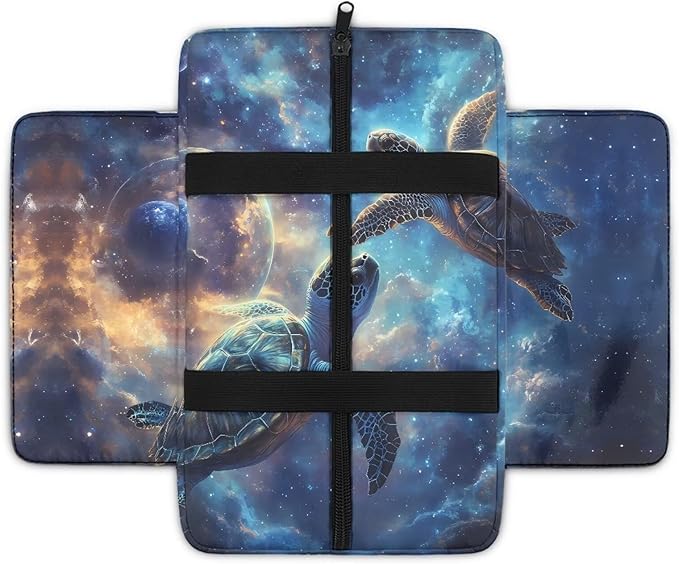 Car Center Console Cover with Pockets, Turtle Sky Easy Clean Car Accessories for Women Men,Car Arm Rest Pad Universal Armrest Protector for Car Truck SUV Van
