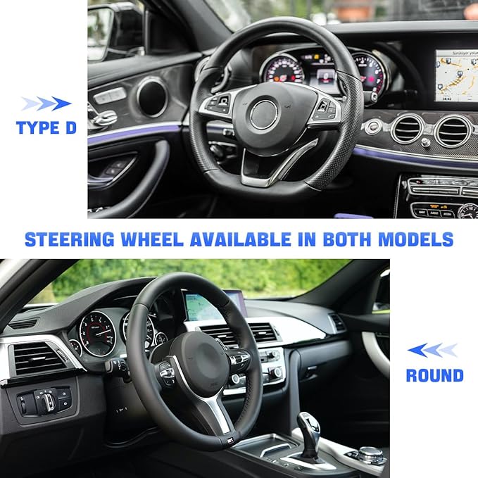 zipelo 14.5"-15" Car Steering Wheel Cover, Auto Interior Wheel Protector with Durable Soft Breathable Anti-Slip Linging Leather, Universal for Vehicles Trucks SUVs Accessories for Men Women (Black)