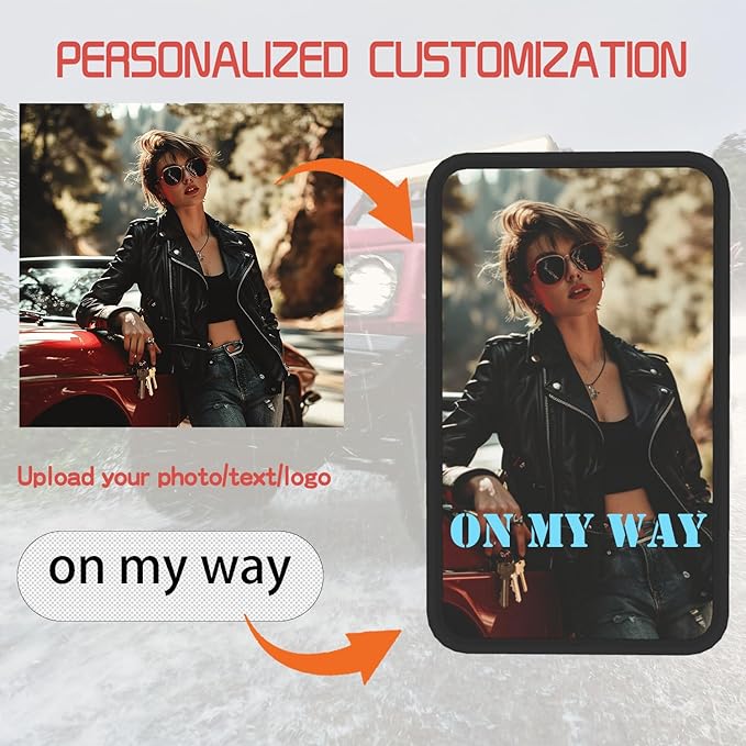 Custom Car Center Console Cover Personalized Auto Armrest Cushion Pad Add Your Image Text Logo Waterproof Non-Slip Neoprene Protector Car Decor Accessories for SUV Vehicle Sedan Truck
