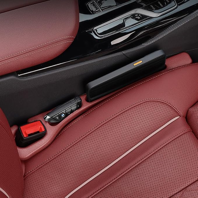 YLXGT Car Seat Gap Filler Organizer Universal for Car SUV Truck Accessories Seat Gap Plug Blocker with Storage Slot Red 2 Pack