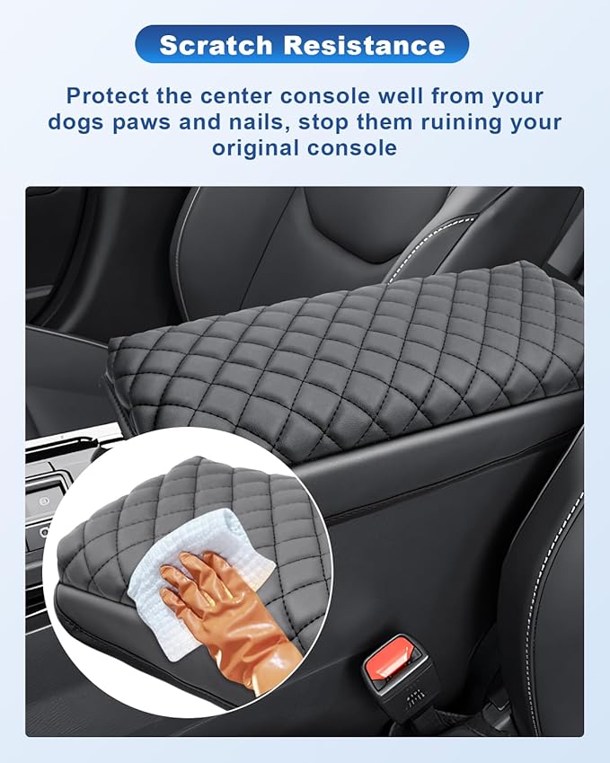 CDEFG for 2024 Toyota Prius Armrest Cover for 2023 2024 Prius Center Console Cover 2024 Prius Limited Prime XSE Accessories Middle Console Pad 2023 2024 Prius Arm Rest Protector