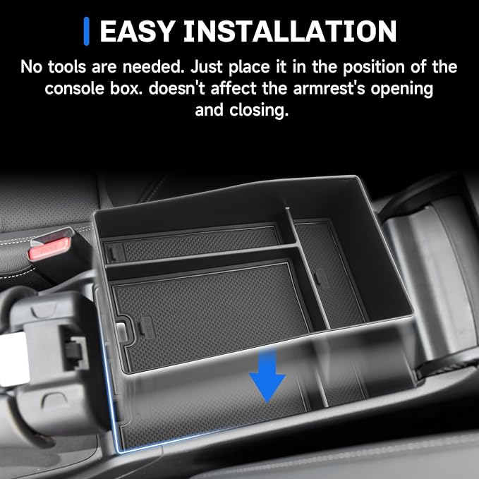 SXCY [4PCS Tray for 2026 2027 Honda HRV HR-V Center Console Organizer for 2023-2026 2027 Honda HRV Accessories [Armrest Tray+Door Storage+Under Console Tray] 2025 2026 2027 HRV Console Organizer