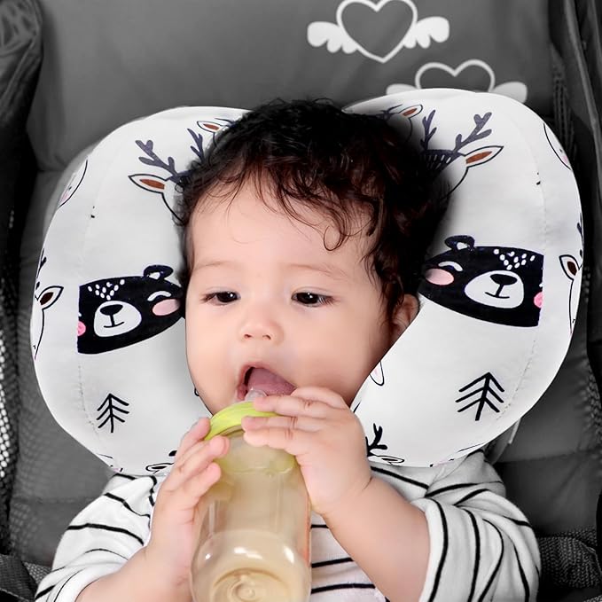 KAKIBLIN Baby Support Pillow, Head and Neck Support,Banana Neck Pillow for Baby, Travel Pillow for Neck Support, Adjustable Stroller Head Pillow for Kids Toddler