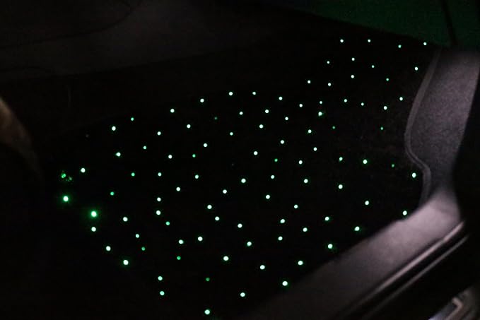 Starlight Floor Mats Starlinkmats LED Car Floor Mats Heavy Duty Polyester Floor Mats 4-Piece, Universal Size Durable Waterproof Washable All Weather Car Mats (Solid Black)