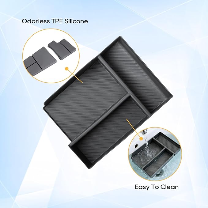 LFOTPP for 2024 2025 2026 CX-90 CX-70 Center Console Organizer for 2024 2025 2026 CX-90 CX-70 Middle Armrest Storage Tray Insert Non-Slip 2PCS CX-90 CX-70 Accessories