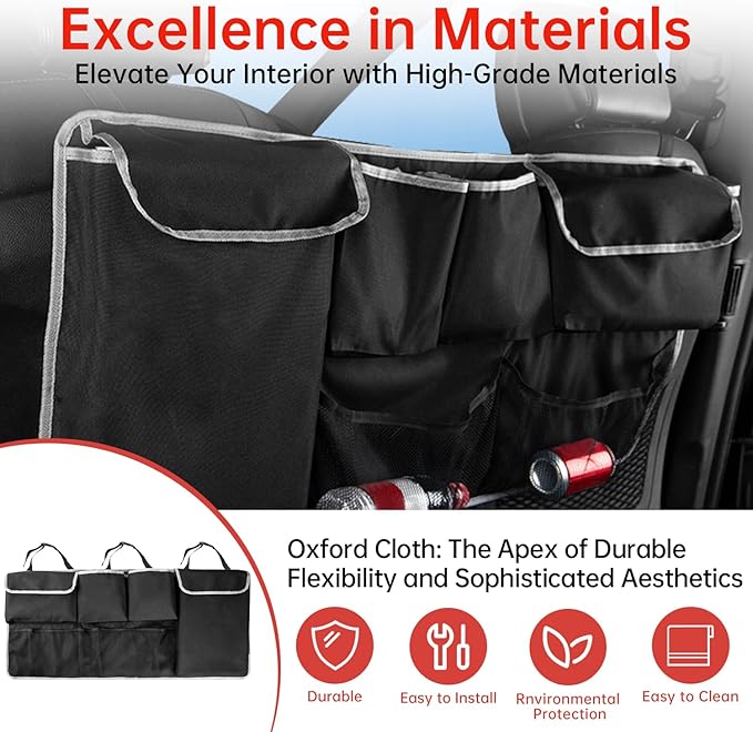 Zekrom Car Trunk Organizer, Car Back Seat Trunk Organizer, Car Trunk Hanging Bag Organizer Storage Backseat for Jeep 2000-2024 Accessories
