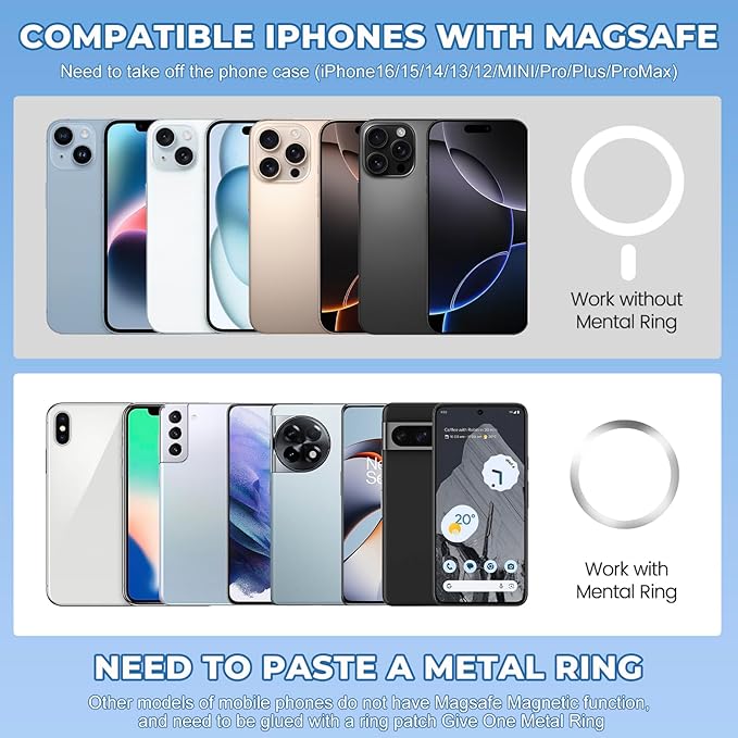 Model Y Phone Holder Compatible with Tesla Model 3 Highland 2024 2025 Accessories,for Tesla Model Y Juniper 2025 2026,Magnetic Car Phone Mount Compatible with MagSafe