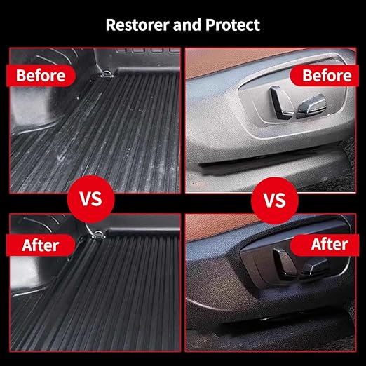 Restorer for Cars Revive Faded Plastic, Rubber Vinyl Ultimate Solution for Car Trim Restoration Protection Plastic Restorer- Ultimate Car Detailing Solution - Resists Water, UV Rays, Dirt (2.Pack)