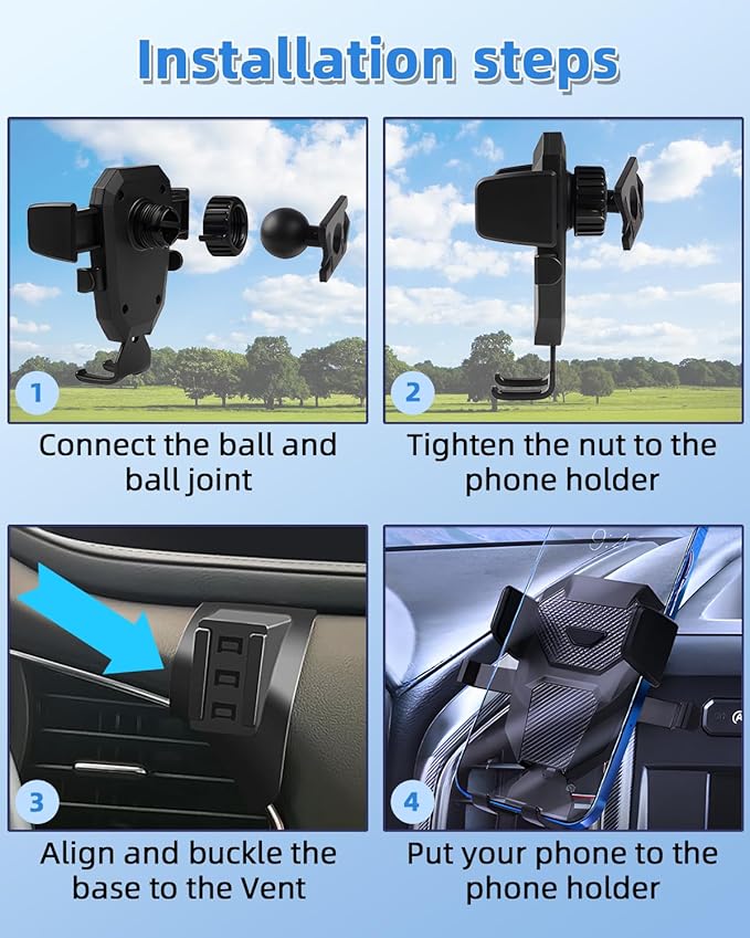 PZK Car Phone Mount for Mazda CX-30 CX30 2019-2022 2023 2024 2025 Accessories Custom Air Vent Auto Lock Car Phone Holder Hands Free 360° Rotation Cell Phone Automobile Cradles for iPhone Samsung